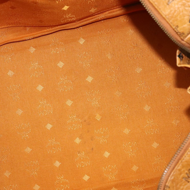 【日本直送】MCM Logoogram Vicetos 波士頓包 PVC 皮革 棕色 金色 正品 137869-10