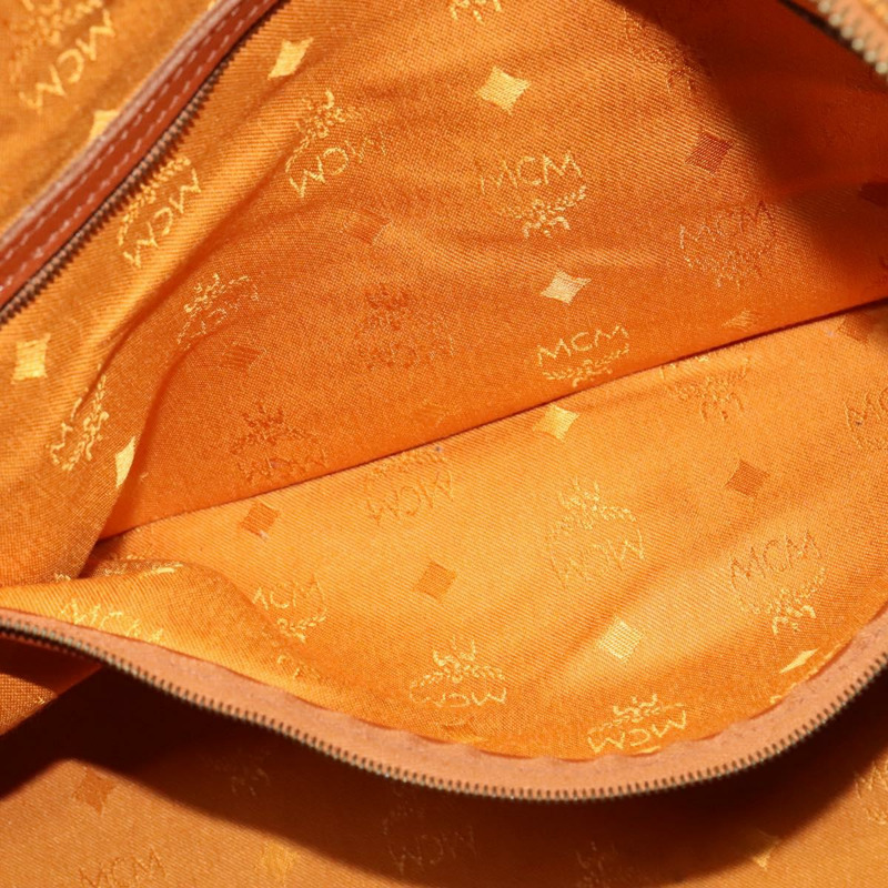 【日本直送】MCM Logoogram Vicetos 波士頓包 PVC 皮革 棕色 金色 正品 137869-18