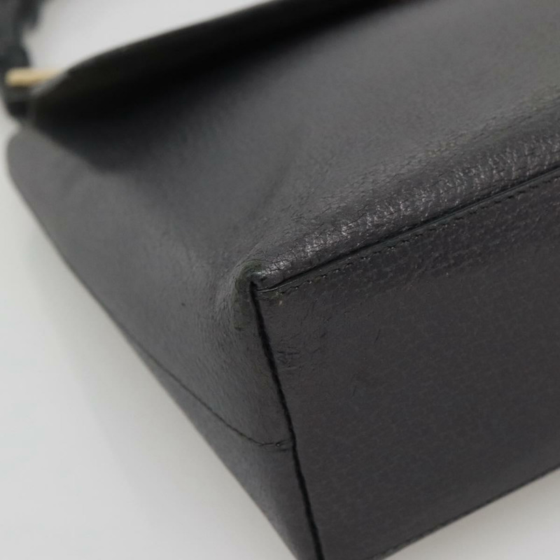 【日本直送】GUCCI 竹節手提包 皮革 金色 炭灰色 001 3444 1887 正品 138139-13