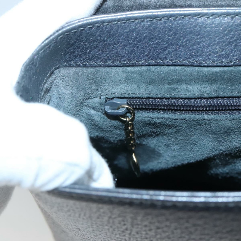 【日本直送】GUCCI 竹節手提包 皮革 金色 炭灰色 001 3444 1887 正品 138139-17