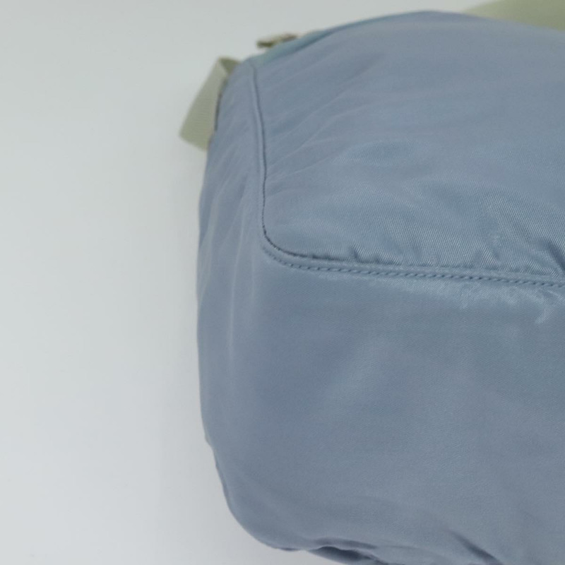【日本直送】PRADA 尼龍肩包 淺藍色 銀色 正品 BA5343-8