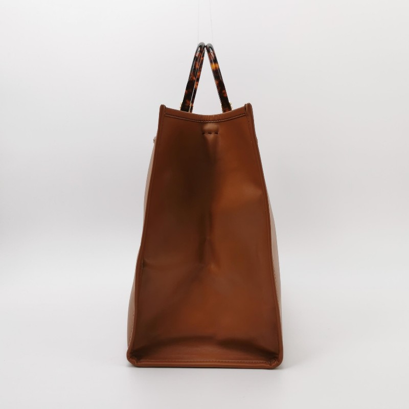 Fendi Sunshine大號牛皮純色字母Logo手提包-2