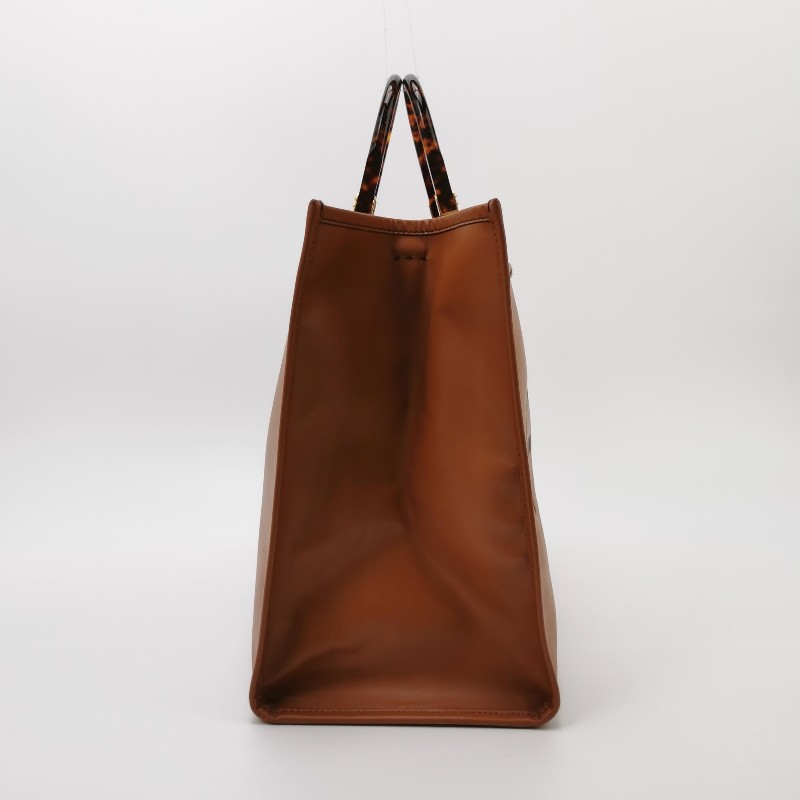 Fendi Sunshine大號牛皮純色字母Logo手提包-3