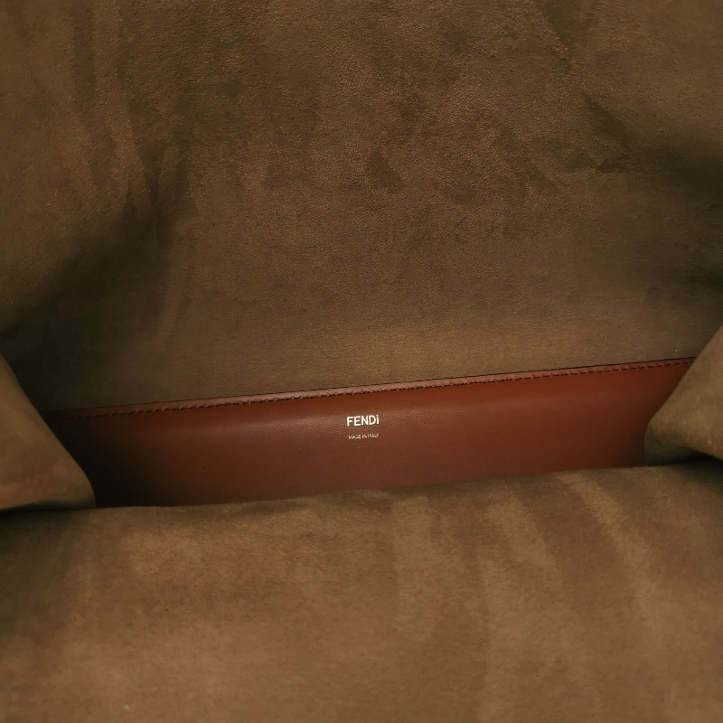 Fendi Sunshine大號牛皮純色字母Logo手提包-7