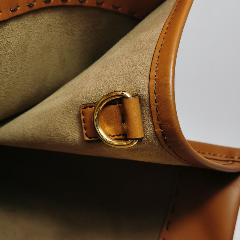 Fendi Sunshine大號牛皮純色字母Logo手提包-11