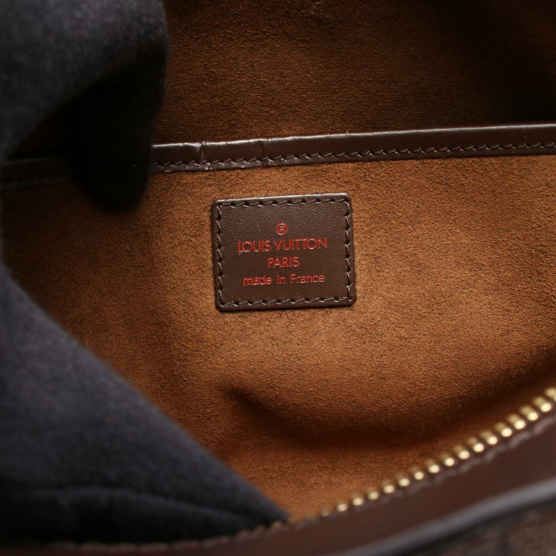 路易威登 Saint 男士手拿包，塗層帆布和皮革 Damier 圖案，棕色，N51993-3