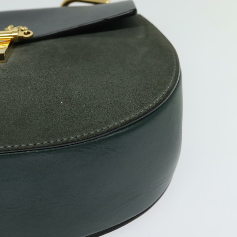 【日本直送】Chloe 鏈條 Drew 單肩包 皮革 卡其色 金色 正品 BA5346-14