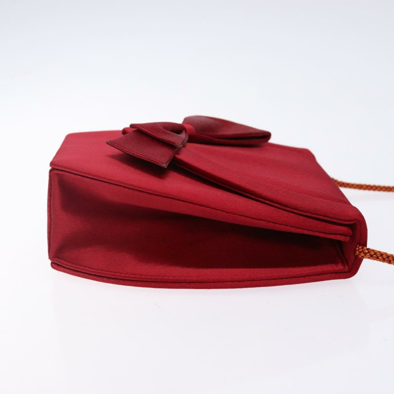 【日本直送】SAINT LAURENT 緞面紅色金色肩包 正品 BA5345-2