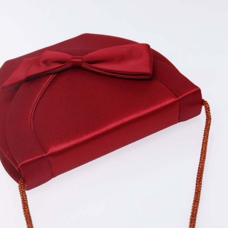 【日本直送】SAINT LAURENT 緞面紅色金色肩包 正品 BA5345-5