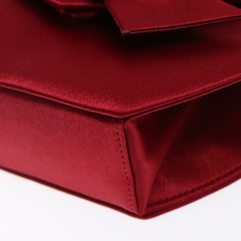 【日本直送】SAINT LAURENT 緞面紅色金色肩包 正品 BA5345-8