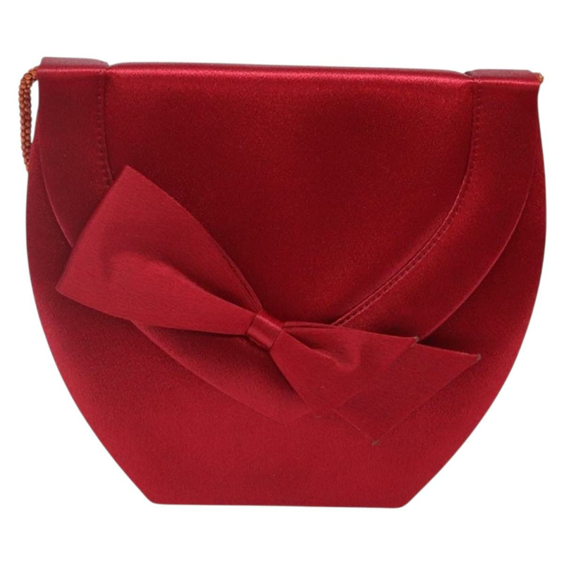 【日本直送】SAINT LAURENT 緞面紅色金色肩包 正品 BA5345-12