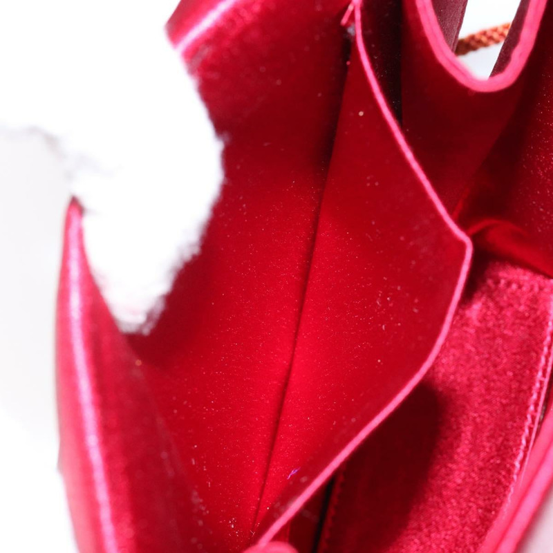 【日本直送】SAINT LAURENT 緞面紅色金色肩包 正品 BA5345-18