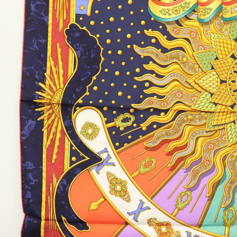 【日本直送】愛馬仕 Carre 90 絲巾 “CARPE DIEM” 真絲海軍藍 正品 BA5387-4