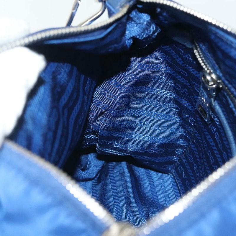 【日本直送】PRADA 尼龍肩包 藍色 銀色 正品 140970-19