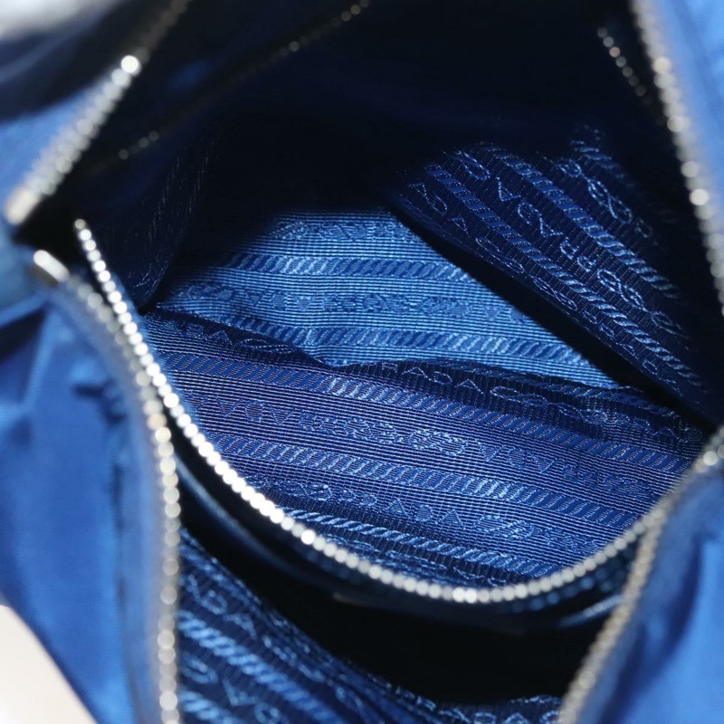 【日本直送】PRADA 尼龍肩包 藍色 銀色 正品 140970-20