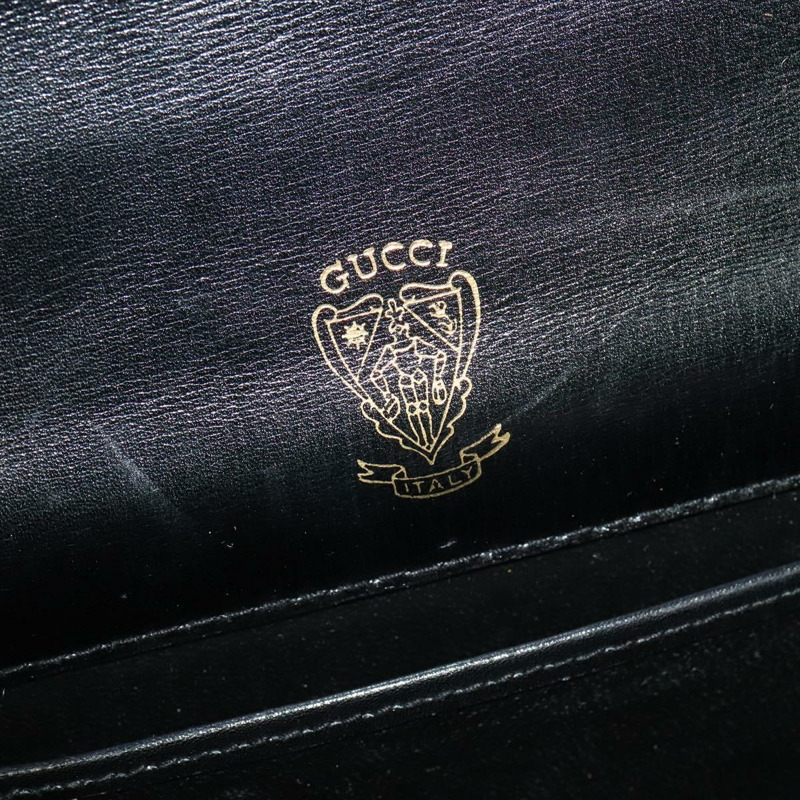 【日本直送】GUCCI 黑色金色皮革單肩包，正品編號 140948-17