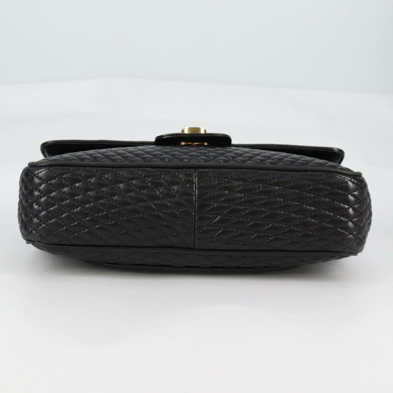 【日本直送】BALLY 絎縫鏈條單肩包 皮革 黑色 金色 正品 BA5269-4