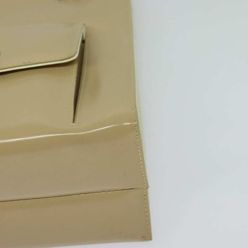 【日本直送】Salvatore Ferragamo Gancini 手提包 漆皮 兩用 米色 金色 正品 BA5280-14