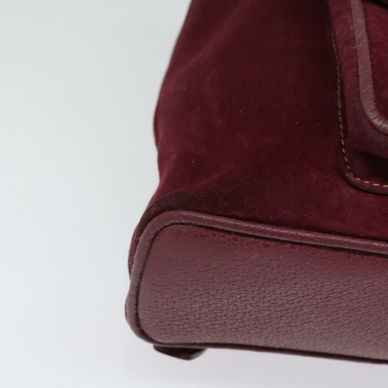 【日本直送】GUCCI 竹編雙肩包 絨面革 紫金色 003 2058 0030 正品 BA5244-8