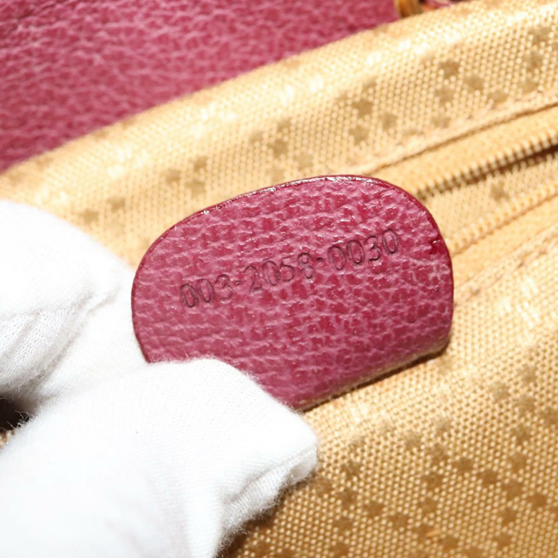 【日本直送】GUCCI 竹編雙肩包 絨面革 紫金色 003 2058 0030 正品 BA5244-11