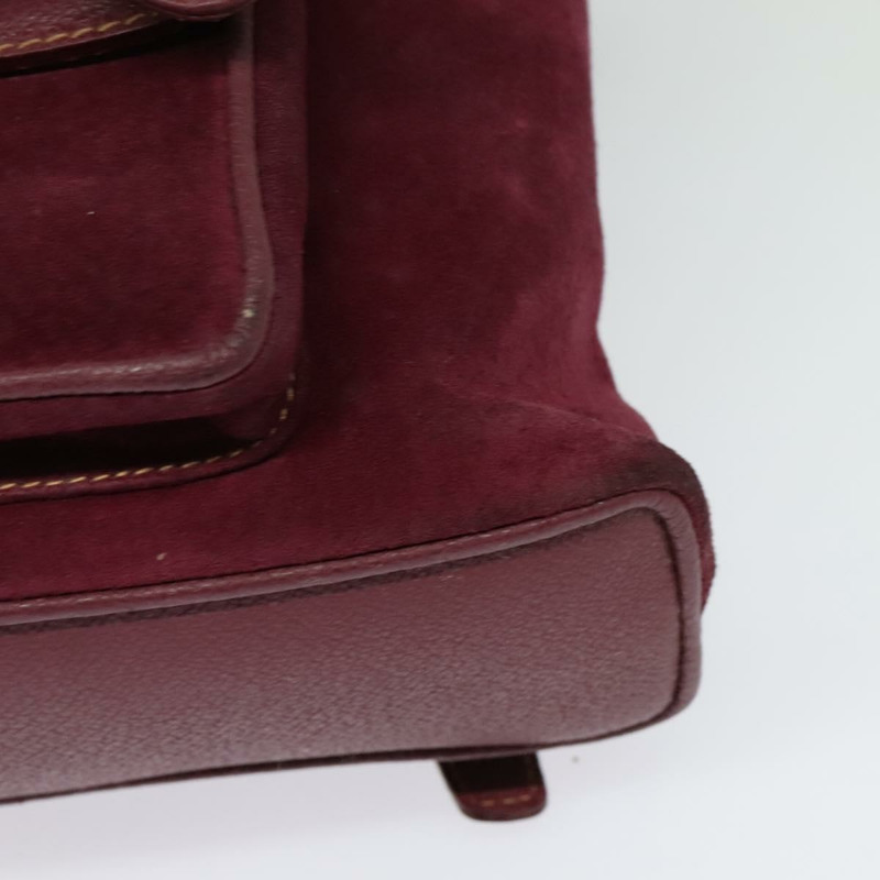 【日本直送】GUCCI 竹編雙肩包 絨面革 紫金色 003 2058 0030 正品 BA5244-13