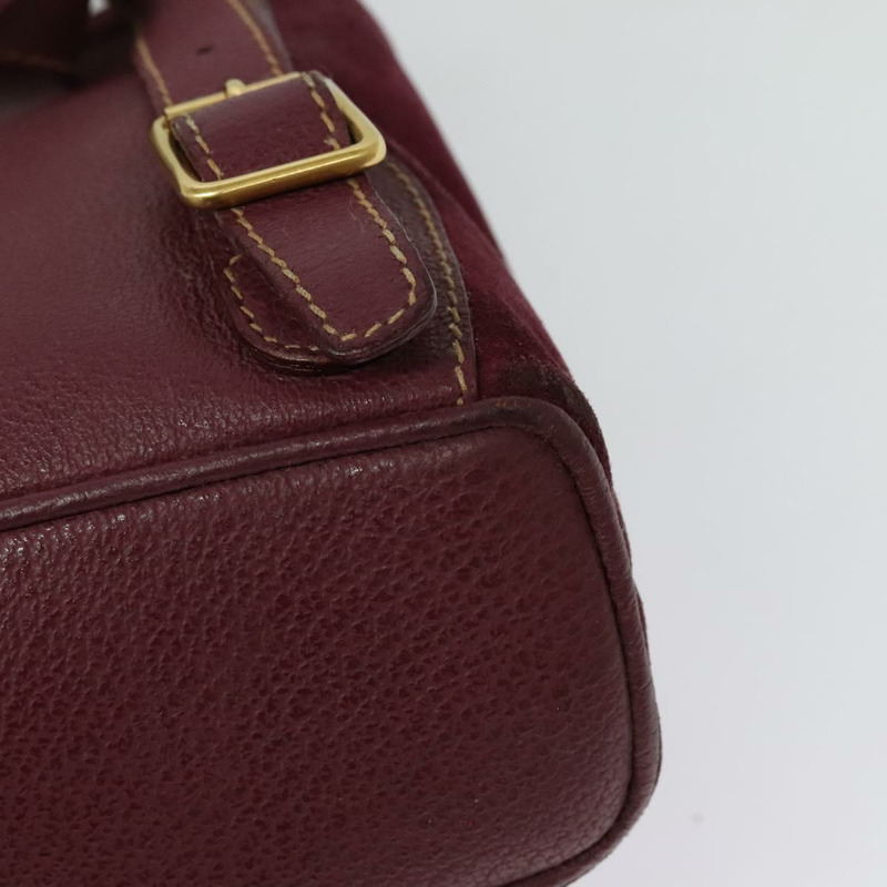 【日本直送】GUCCI 竹編雙肩包 絨面革 紫金色 003 2058 0030 正品 BA5244-15