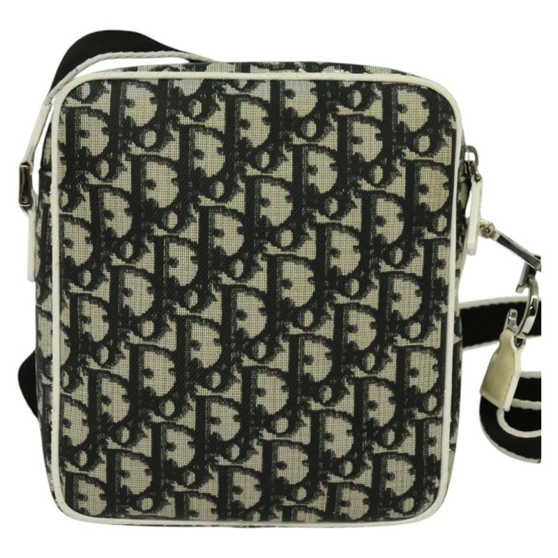 【日本直送】Christian Dior Trotter帆布肩背包 PVC黑色銀色 正品 BA5306-1