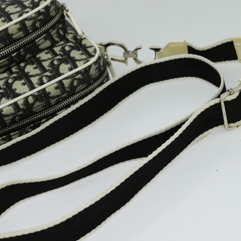 【日本直送】Christian Dior Trotter帆布肩背包 PVC黑色銀色 正品 BA5306-6