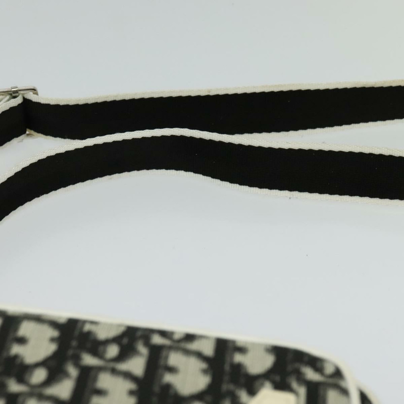 【日本直送】Christian Dior Trotter帆布肩背包 PVC黑色銀色 正品 BA5306-7