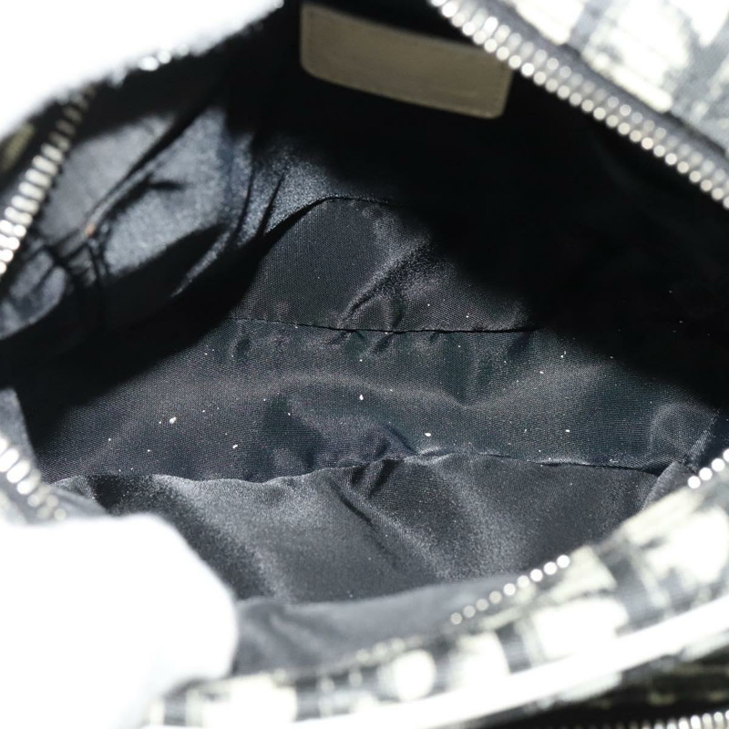 【日本直送】Christian Dior Trotter帆布肩背包 PVC黑色銀色 正品 BA5306-9