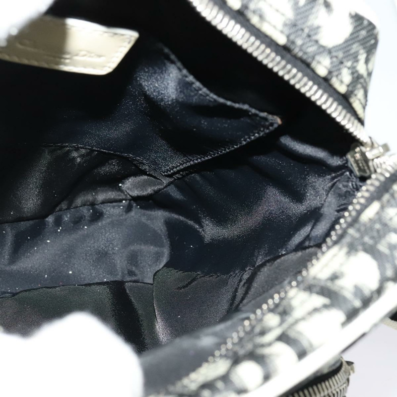 【日本直送】Christian Dior Trotter帆布肩背包 PVC黑色銀色 正品 BA5306-17