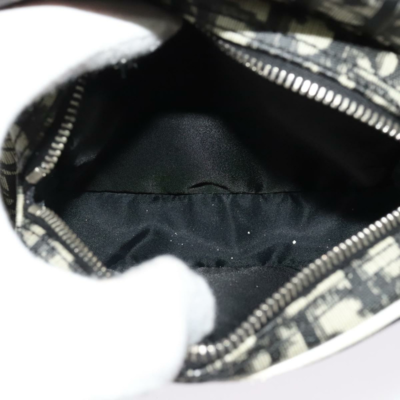 【日本直送】Christian Dior Trotter帆布肩背包 PVC黑色銀色 正品 BA5306-19