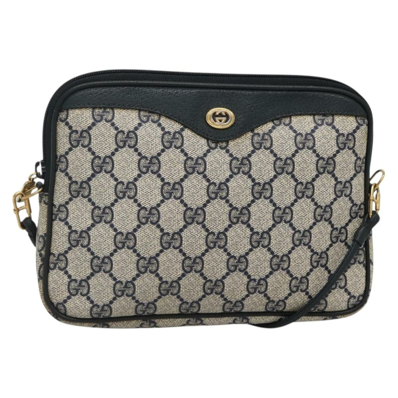 【日本直送】GUCCI GG Supreme 單肩包 PVC 海軍藍 金色 97 02 068 正品 BA5298-0