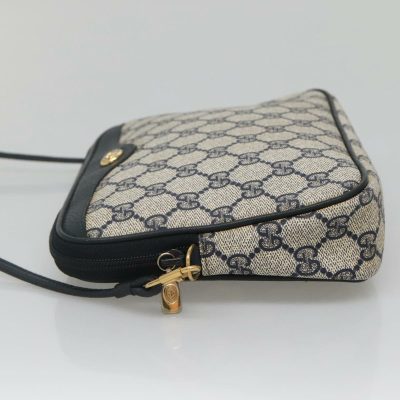 【日本直送】GUCCI GG Supreme 單肩包 PVC 海軍藍 金色 97 02 068 正品 BA5298-2