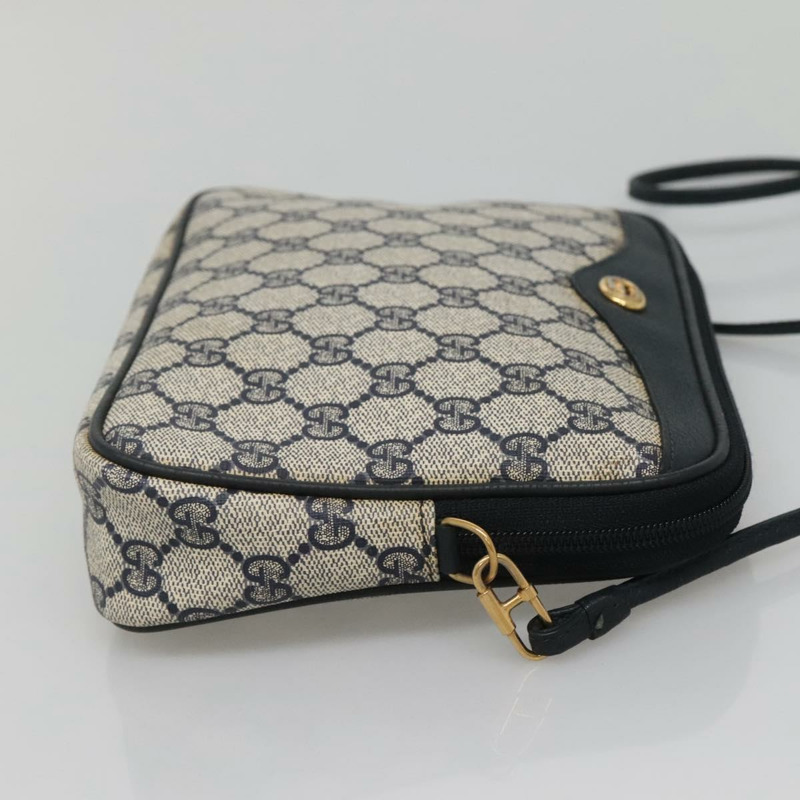 【日本直送】GUCCI GG Supreme 單肩包 PVC 海軍藍 金色 97 02 068 正品 BA5298-3