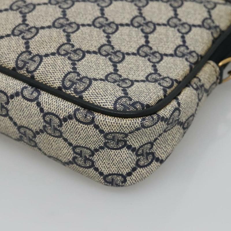 【日本直送】GUCCI GG Supreme 單肩包 PVC 海軍藍 金色 97 02 068 正品 BA5298-7
