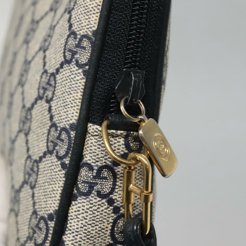 【日本直送】GUCCI GG Supreme 單肩包 PVC 海軍藍 金色 97 02 068 正品 BA5298-8