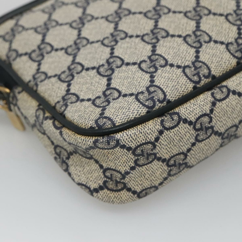 【日本直送】GUCCI GG Supreme 單肩包 PVC 海軍藍 金色 97 02 068 正品 BA5298-14