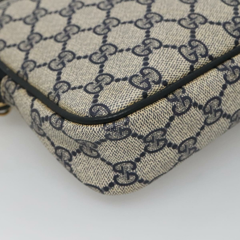【日本直送】GUCCI GG Supreme 單肩包 PVC 海軍藍 金色 97 02 068 正品 BA5298-16
