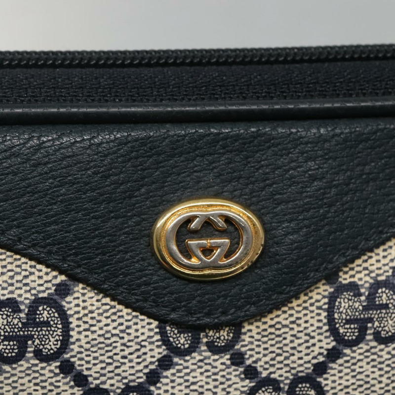 【日本直送】GUCCI GG Supreme 單肩包 PVC 海軍藍 金色 97 02 068 正品 BA5298-17
