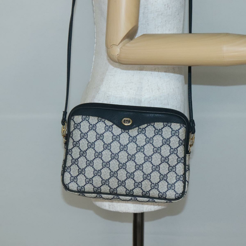 【日本直送】GUCCI GG Supreme 單肩包 PVC 海軍藍 金色 97 02 068 正品 BA5298-20