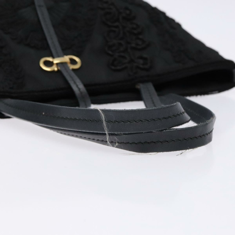 【日本直送】Salvatore Ferragamo Gancini 托特包 尼龍 黑色 金色 正品 BA5259-6