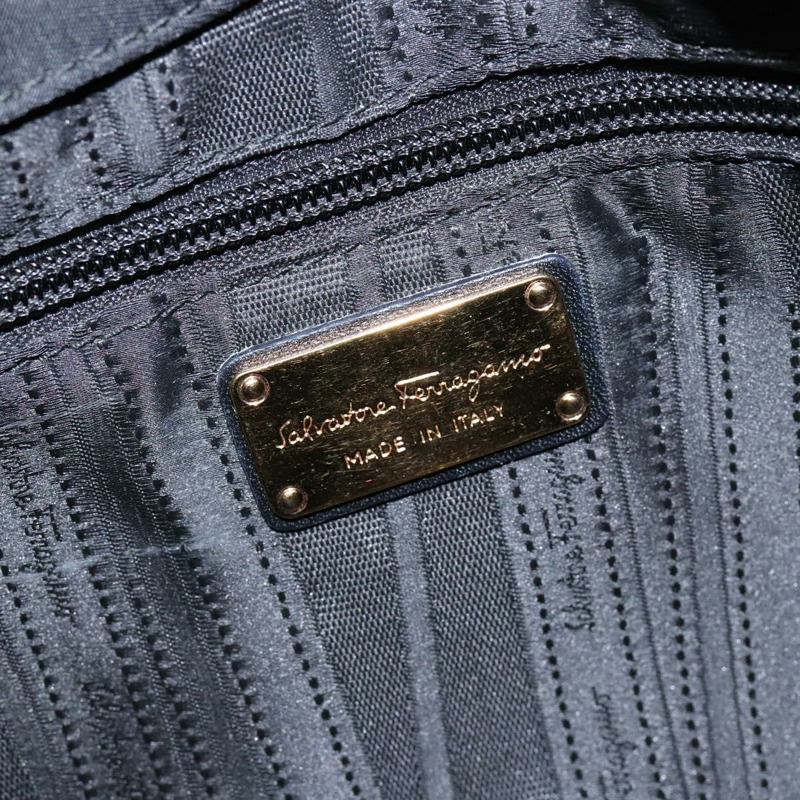 【日本直送】Salvatore Ferragamo Gancini 托特包 尼龍 黑色 金色 正品 BA5259-17