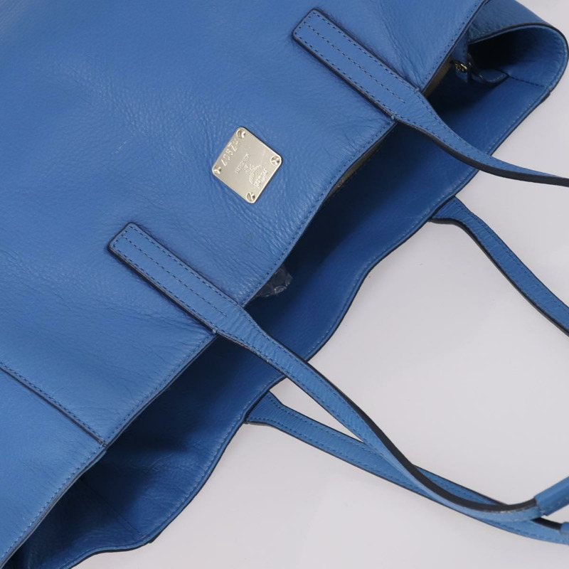 【日本直送】MCM 手提包 皮革 藍色 銀色 正品 BA5267-5