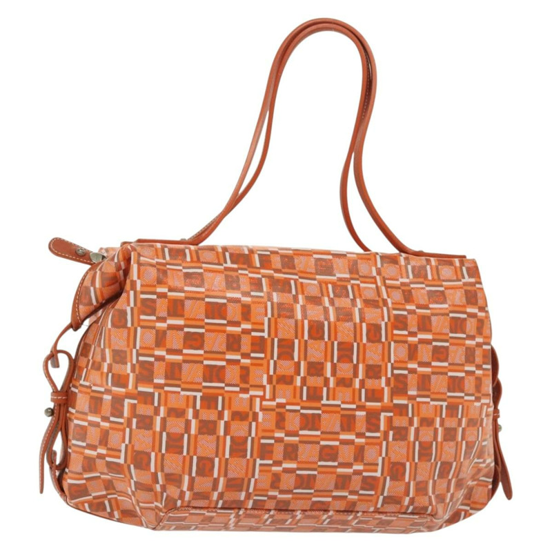 【日本直送】Salvatore Ferragamo 手提包 PVC 橙色銀色 正品 BA5281-0