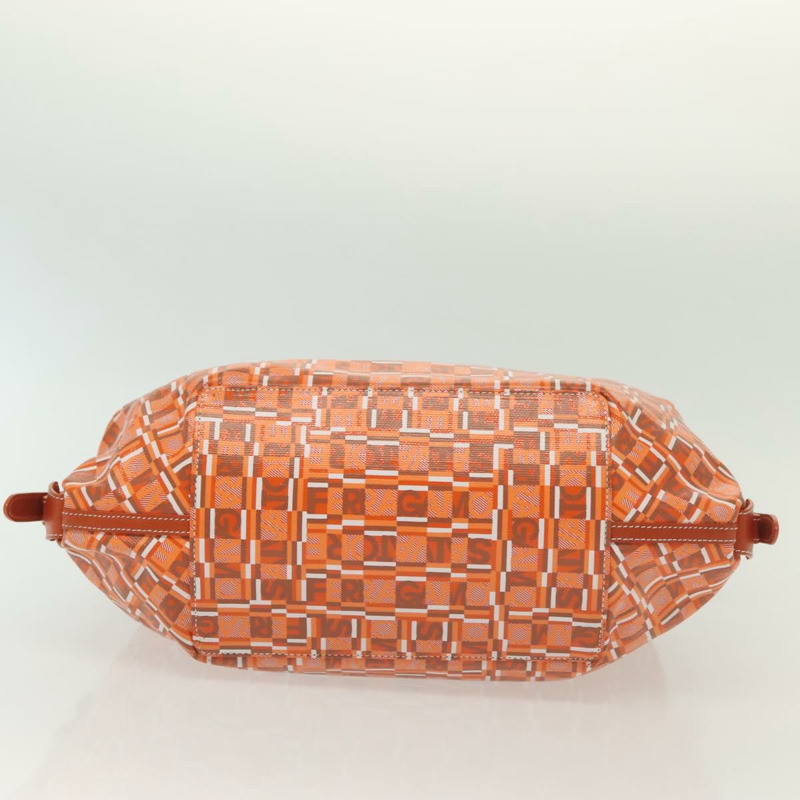 【日本直送】Salvatore Ferragamo 手提包 PVC 橙色銀色 正品 BA5281-4