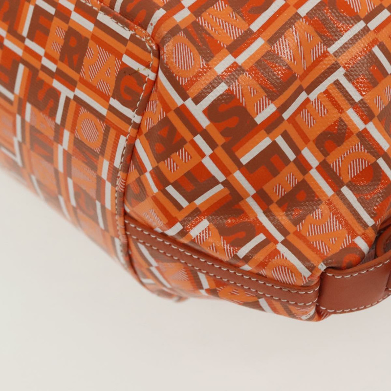 【日本直送】Salvatore Ferragamo 手提包 PVC 橙色銀色 正品 BA5281-15