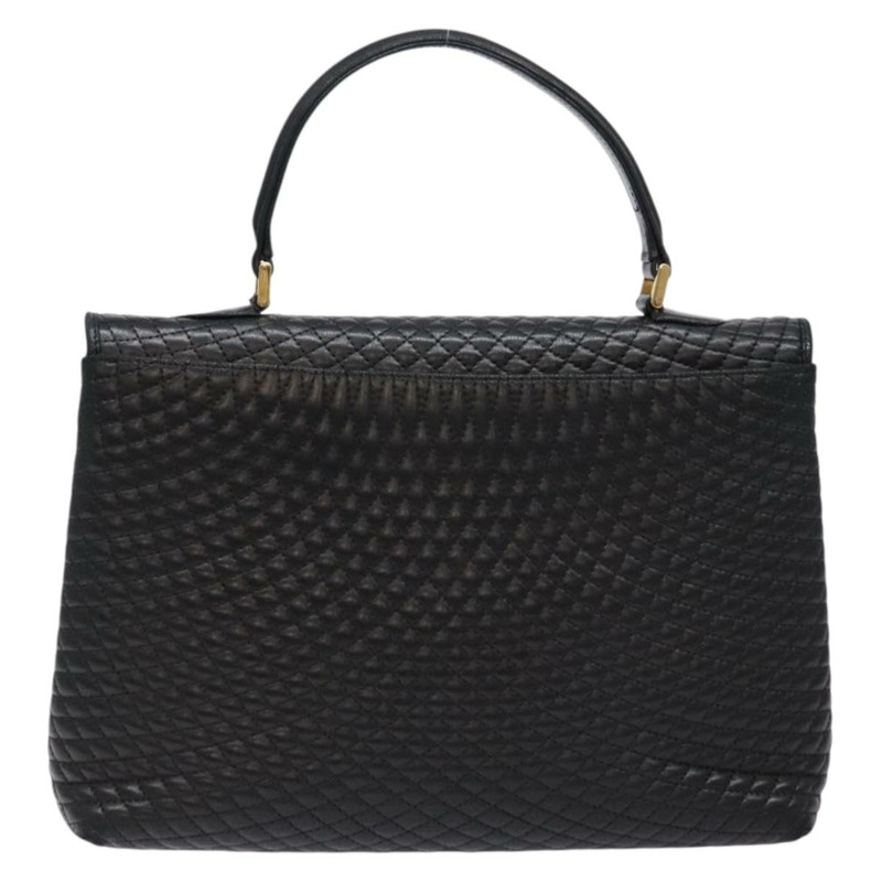 【日本直送】BALLY 絎縫手提包 皮革 金色 黑色 正品 BA5149-1