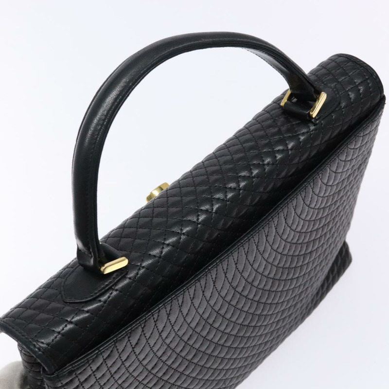 【日本直送】BALLY 絎縫手提包 皮革 金色 黑色 正品 BA5149-5