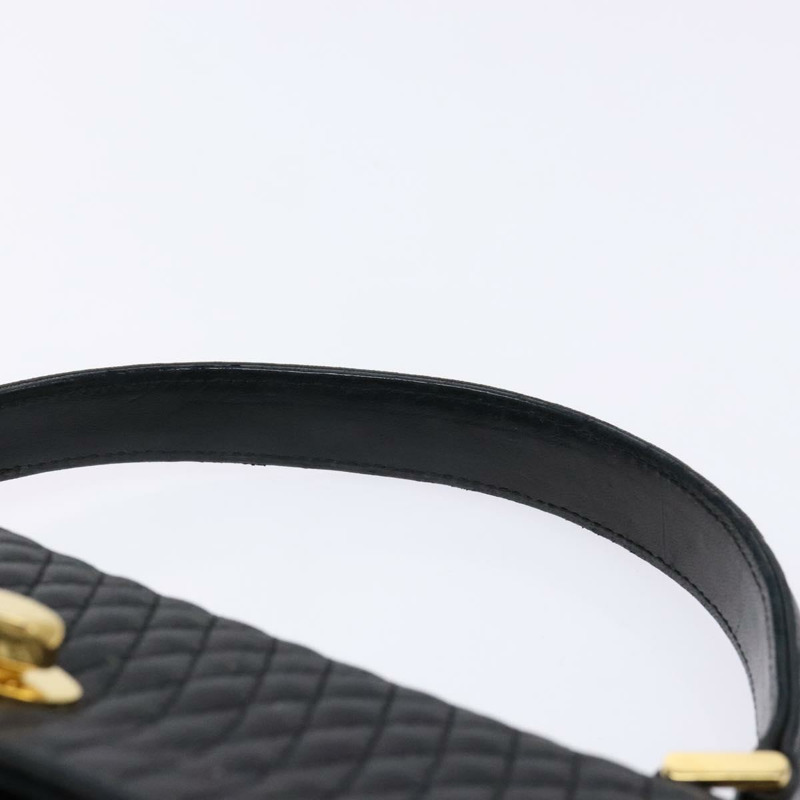 【日本直送】BALLY 絎縫手提包 皮革 金色 黑色 正品 BA5149-7